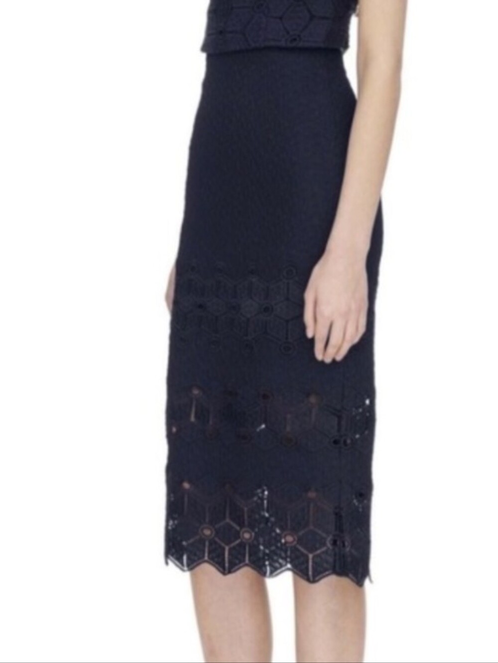 REBECCA TAYLOR Dia Lace Pencil Skirt NWT